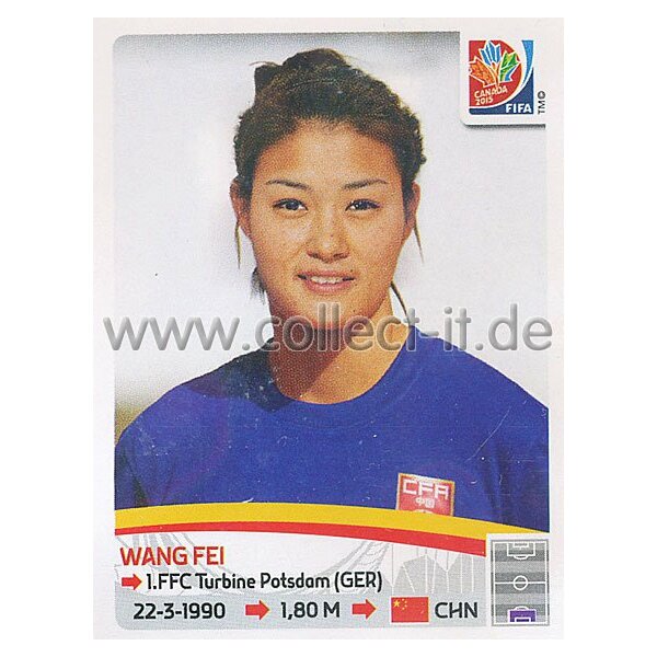 Frauen WM 2015 - Sticker 44 - Wang Fei - China