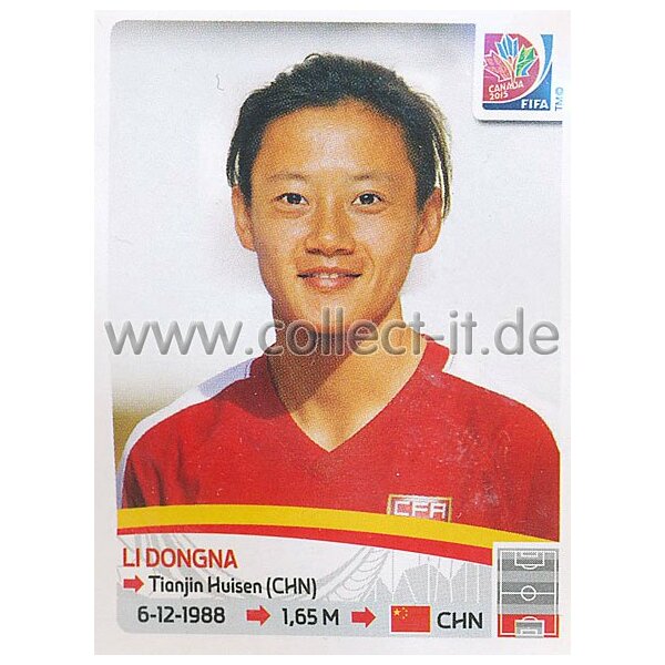 Frauen WM 2015 - Sticker 45 - Li Dongna - China