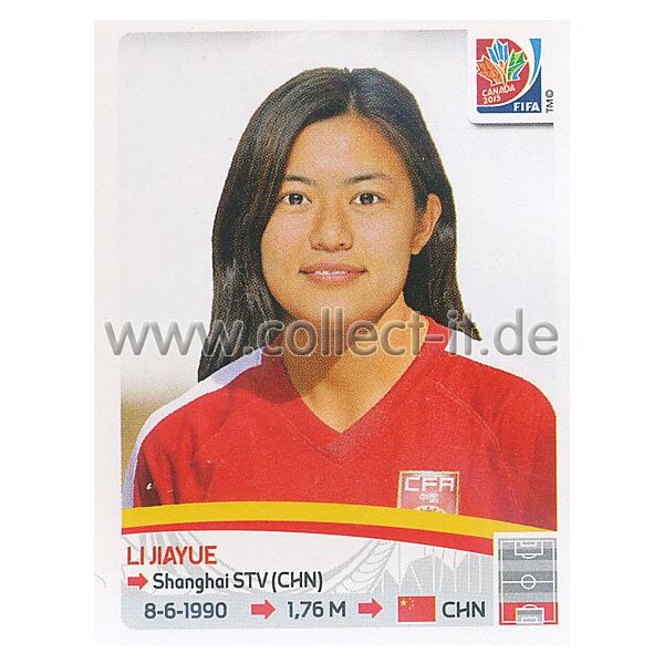 Frauen WM 2015 - Sticker 47 - Li Jiayue - China