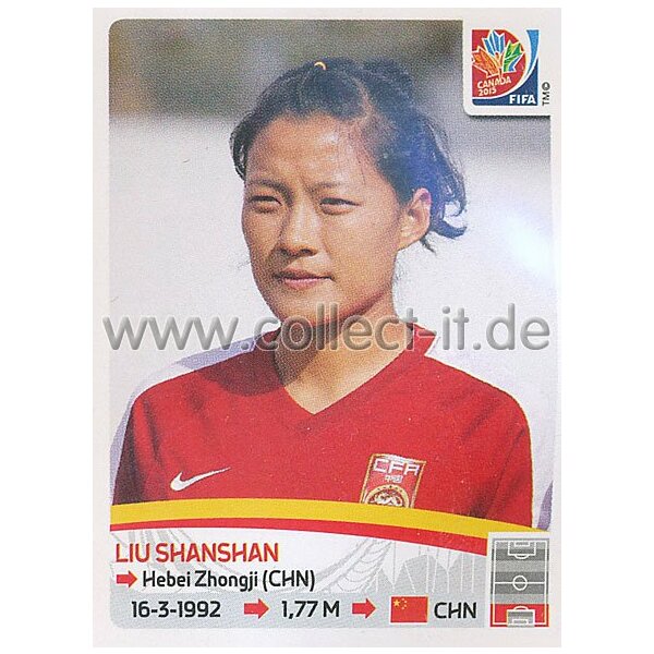 Frauen WM 2015 - Sticker 49 - Liu Shanshan - China