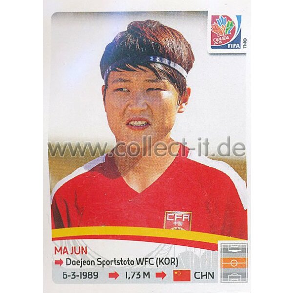 Frauen WM 2015 - Sticker 51 - Ma Jun - China