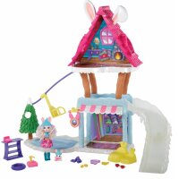 Mattel GJX50 Enchantimals Hasen-Skihütte mit Bevy...