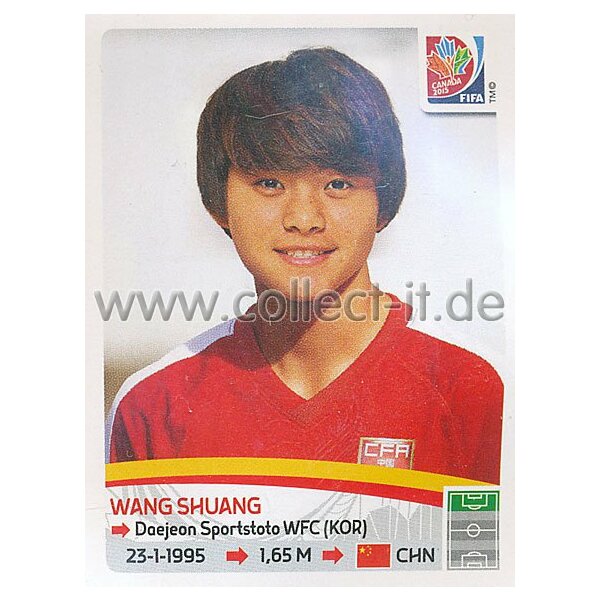 Frauen WM 2015 - Sticker 58 - Wang Shuang - China