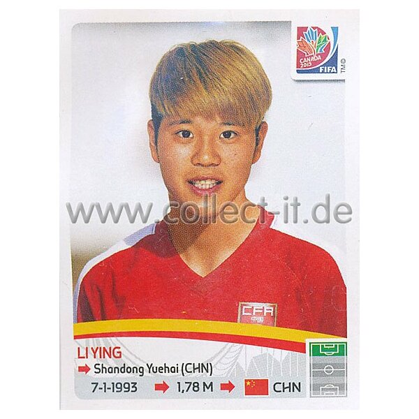 Frauen WM 2015 - Sticker 60 - Li Ying - China