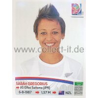 Frauen WM 2015 - Sticker 76 - Sarah Gregorius - Neuseeland