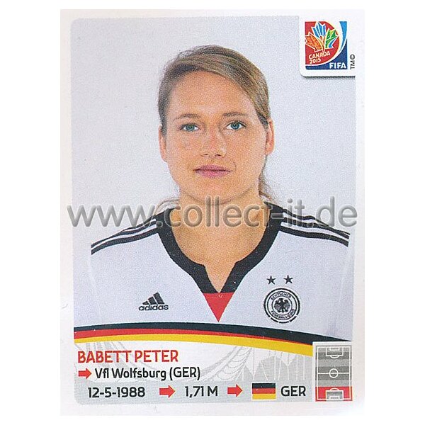 Frauen WM 2015 - Sticker 106 - Babett Peter - Deutschland