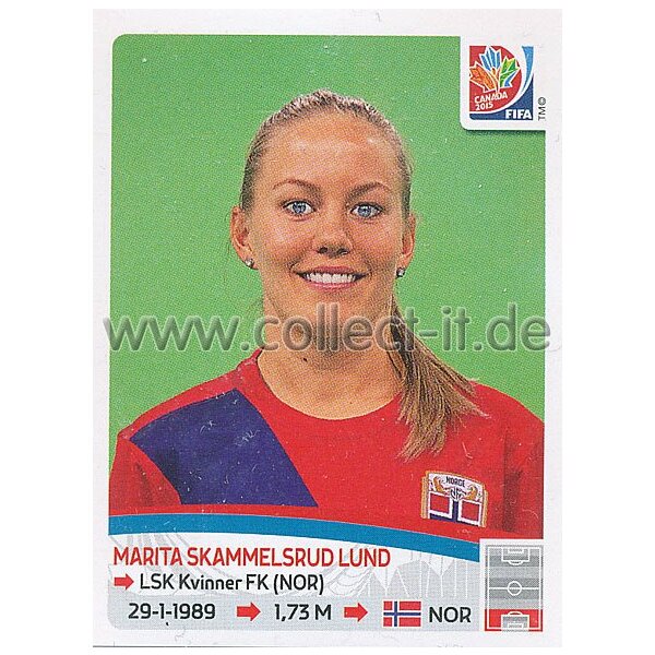 Frauen WM 2015 - Sticker 143 - Marita Skammelsrud Lund - Norwegen