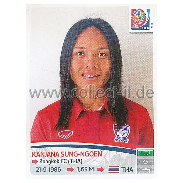 Frauen WM 2015 - Sticker 174 - Kanjana Sung-Ngoen - Thailand