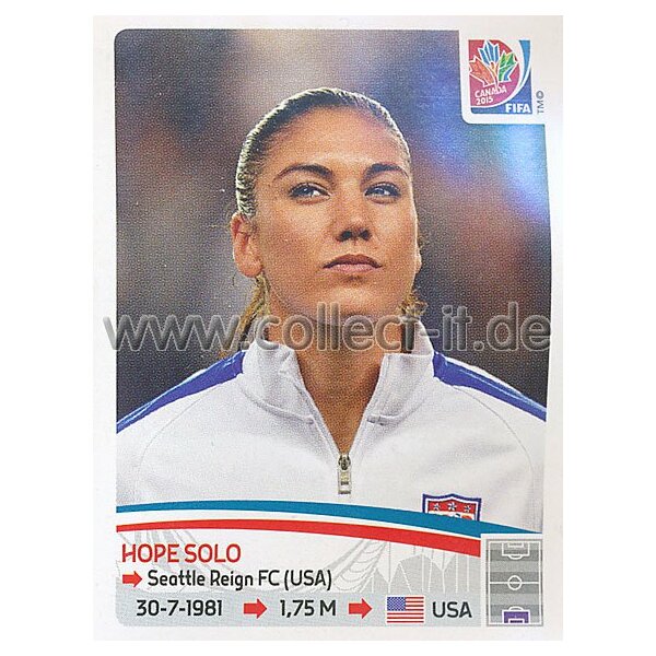 Frauen WM 2015 - Sticker 253 - Hope Solo - USA