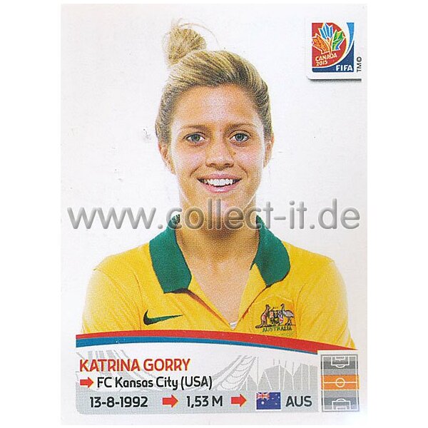 Frauen WM 2015 - Sticker 278 - Katrina Gorry - Australien