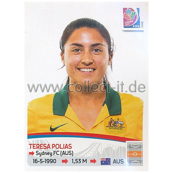 Frauen WM 2015 - Sticker 281 - Teresa Polias - Australien