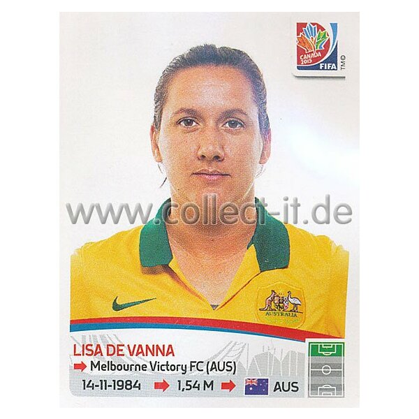 Frauen WM 2015 - Sticker 284 - Lisa De Vanna - Australien