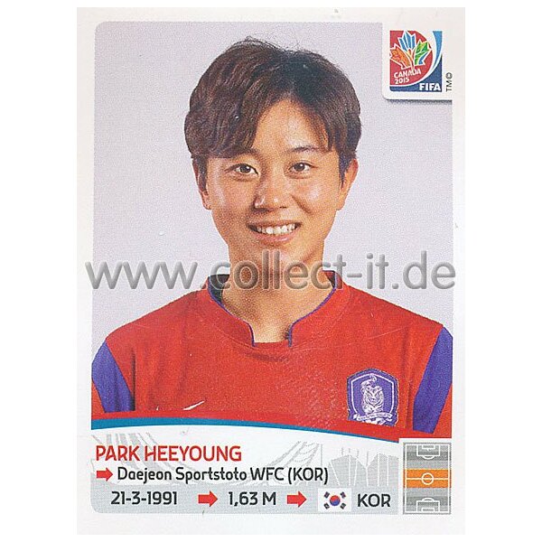 Frauen WM 2015 - Sticker 357 - Park Heeyoung - Korea Republik