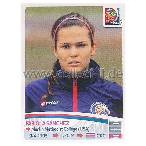 Frauen WM 2015 - Sticker 391 - Fabiola Sanchez - Costa Rica