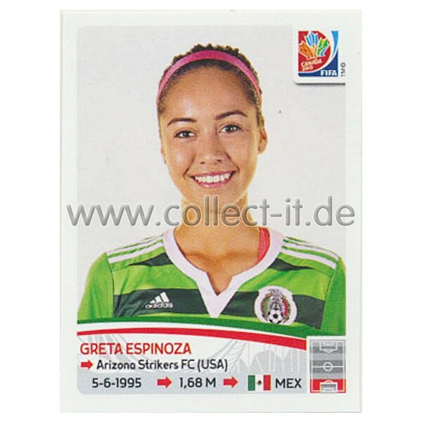 Frauen WM 2015 - Sticker 464 - Greta Espinoza - Mexiko