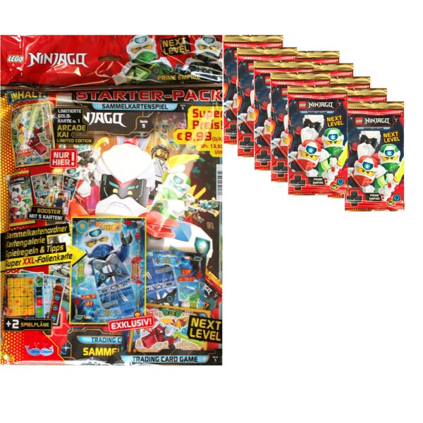 LEGO Ninjago 5 NEXT LEVEL - Trading Cards - 1 Starter + 10 Booster