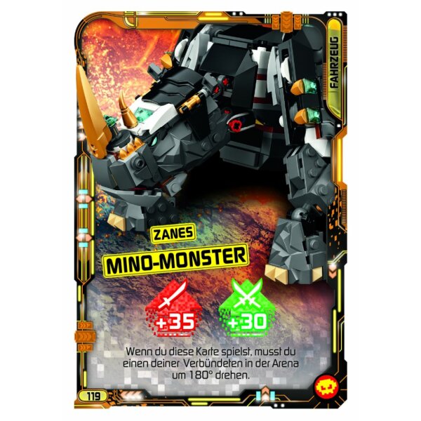 119 - Zanes Mino-Monster - Fahrzeugkarte - Serie 5 NEXT LEVEL
