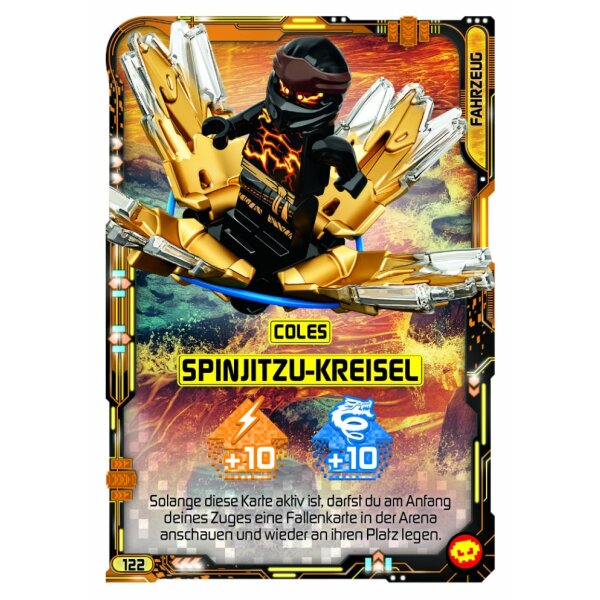 122 - Coles Spinjitzu-Kreisel - Fahrzeugkarte - Serie 5 NEXT LEVEL