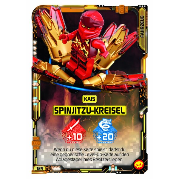 124 - Kais Spinjitzu-Kreisel - Fahrzeugkarte - Serie 5 NEXT LEVEL