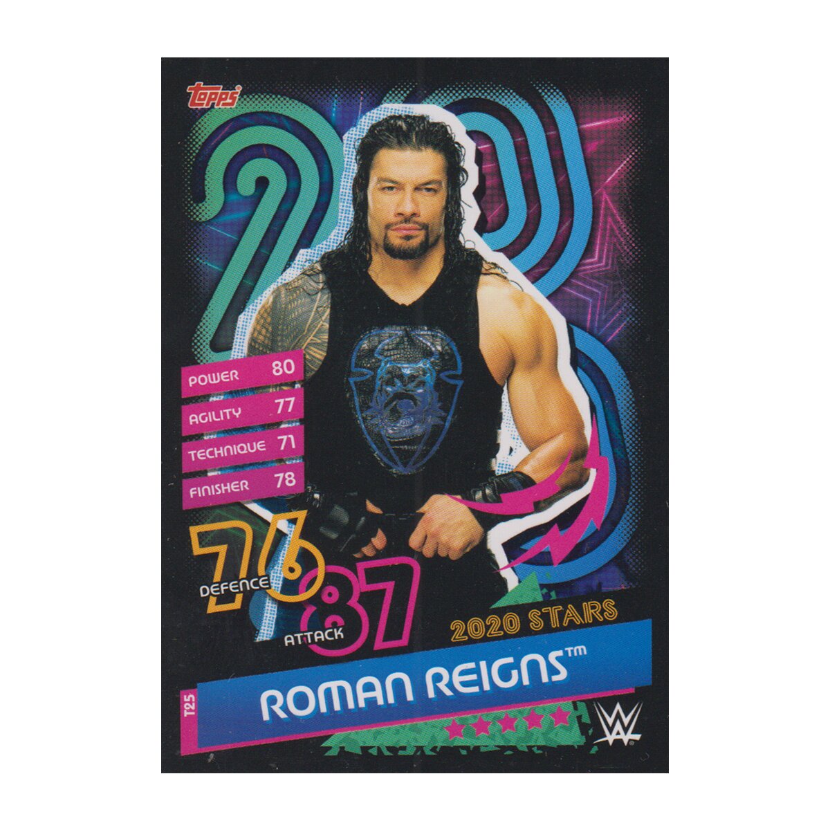Karte T 25 Roman Reigns 2020 Star Reloaded 0 99