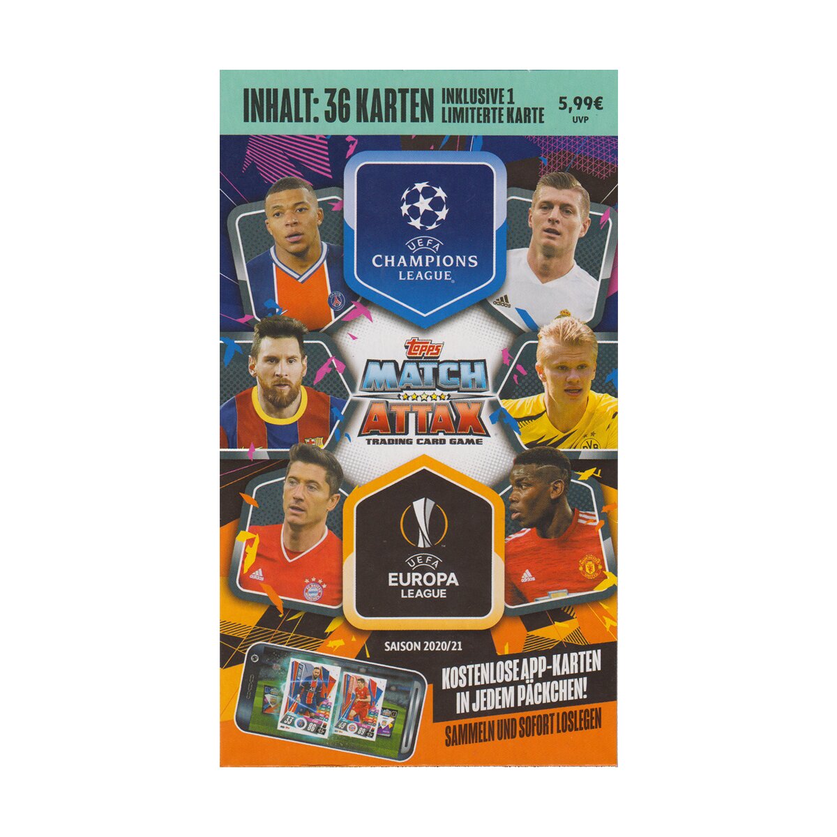 Topps Champions League 2020/21 - Trading Cards - 1 Blister, 5,99