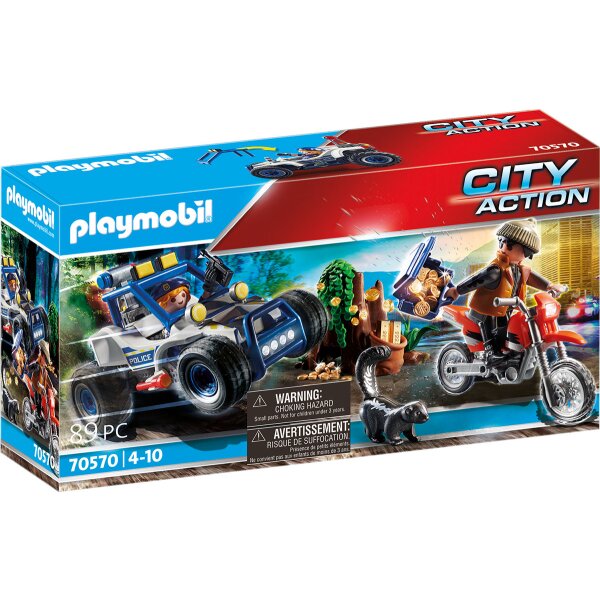 Playmobil City Action 70570 - Polizei-Geländewagen: Verfolgung des Schatzräubers
