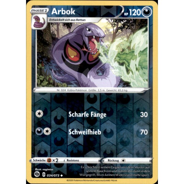 34/73 - Arbok - Weg des Champs Reverse Holo