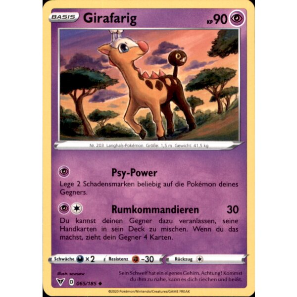 65/185 - Girafarig - Uncommon