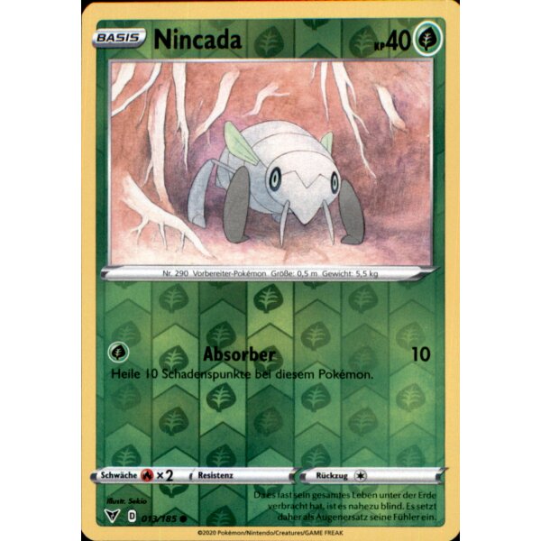 013/185 - Nincada - Reverse Holo