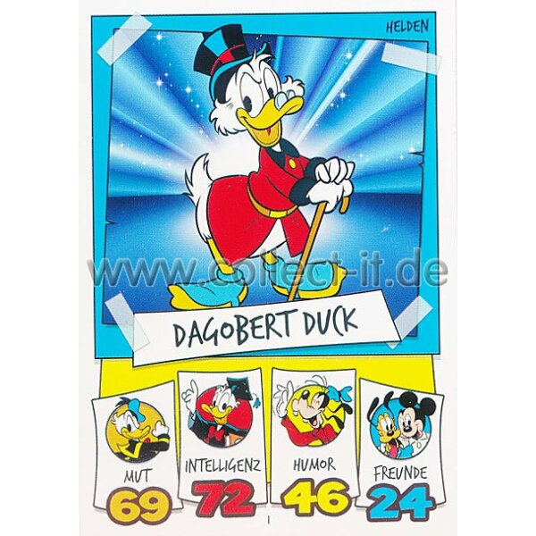 DS-001 - Dagobert Duck - Topps Disney Duck Stars