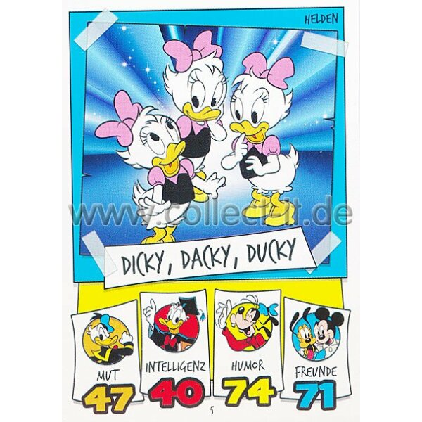 DS-005 - Dicky, Dacky, Ducky - Topps Disney Duck Stars