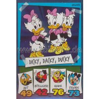 DS-160 - Dicky, Dacky, Ducky - Foil - Topps Disney Duck...