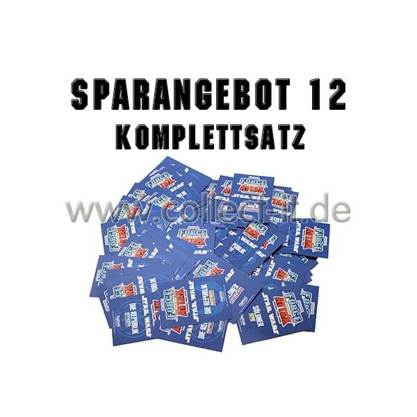 FA1 - Spar 12 - Komplettsatz ALLE 190 Karten - Star Wars Force Attax - Serie 1