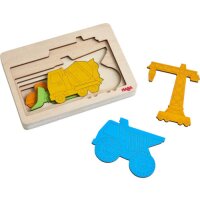 Haba 305530 - Holzpuzzle Baustellenfahrzeuge