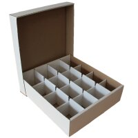 Riesen Deck-Box - Aufbewahrung (weiß) mit 16 Fächern für TCGs + collect-it Hüllen und Beschriftungsetiketten