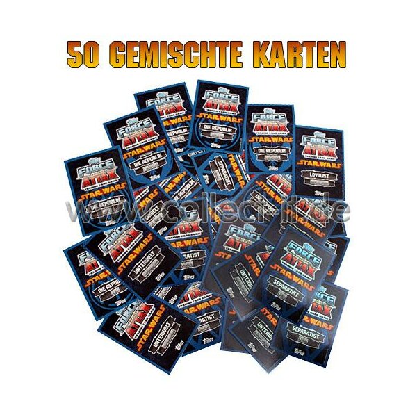 FA4 - Spar 3 - 50 gemischte Base Karten - Star Wars Force Attax - SERIE 4