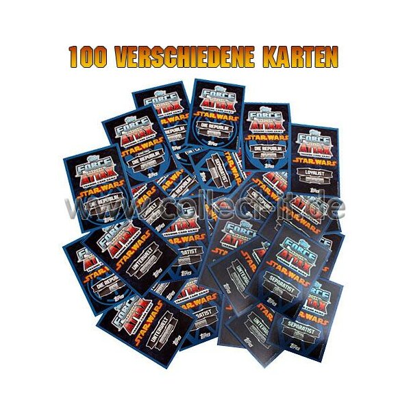 FA4 - Spar 6 - 100 verschiedene Base Karten- Deutsch - Star Wars Force Attax - SERIE 4