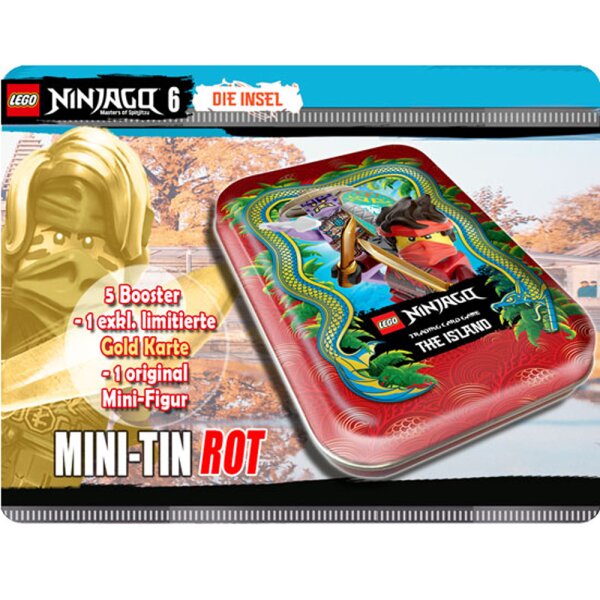 LEGO Ninjago - Serie 6 Trading Cards -  1 Mini Tin Box Rot - Deutsch