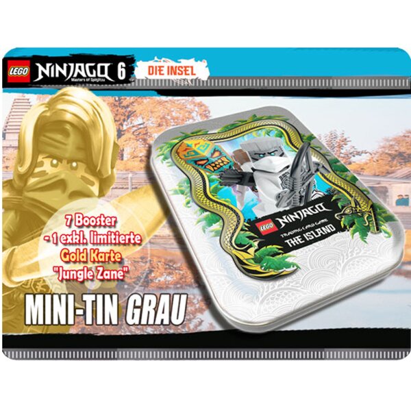 LEGO Ninjago - Serie 6 Trading Cards -  1 Mini Tin Box Grau - Deutsch