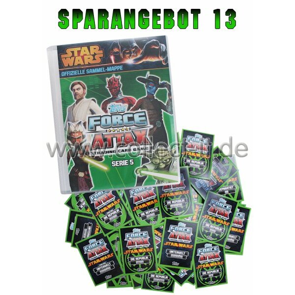 FA5 - Spar 13 - Komplettsatz ALLE 176 Karten+Sammelalbum - Star Wars Force Attax - SERIE 5