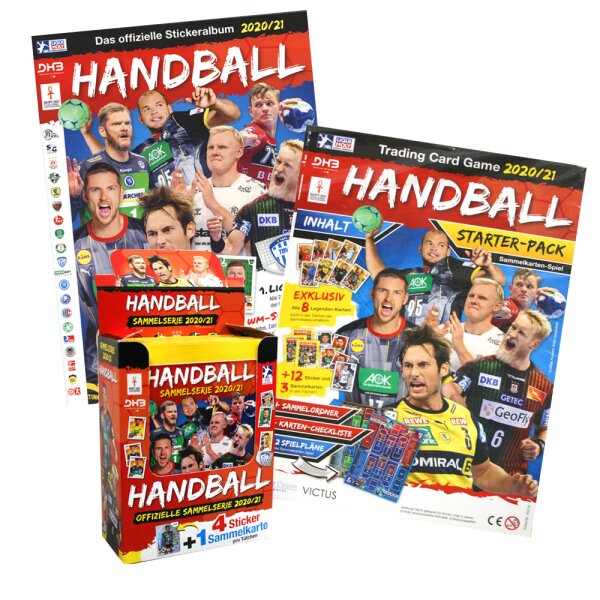 Handball Bundesliga 2020/21 Hybrid - Sammelsticker - 1 Display (36 Tüten) + 1 Album & Starter