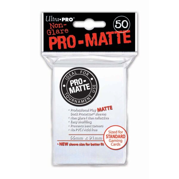 Ultra Pro Pro-Matte (100 Count) White Deck Protector Sleeves - Magic The Gathering