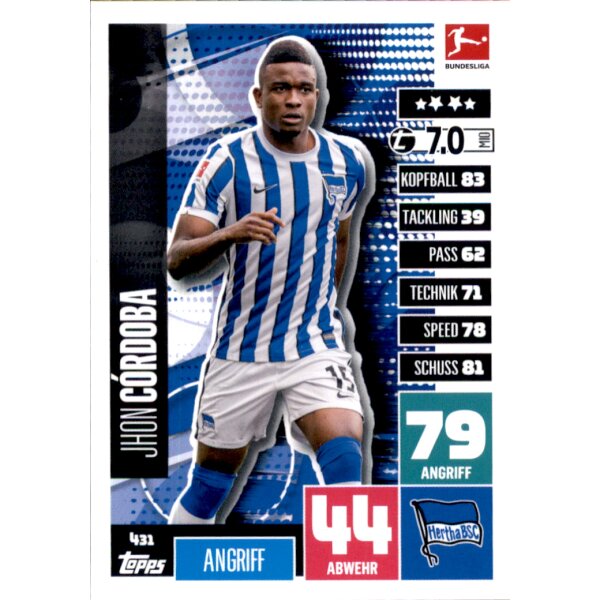 431 - Jhon Cordoba - Basis Karte - 2020/2021