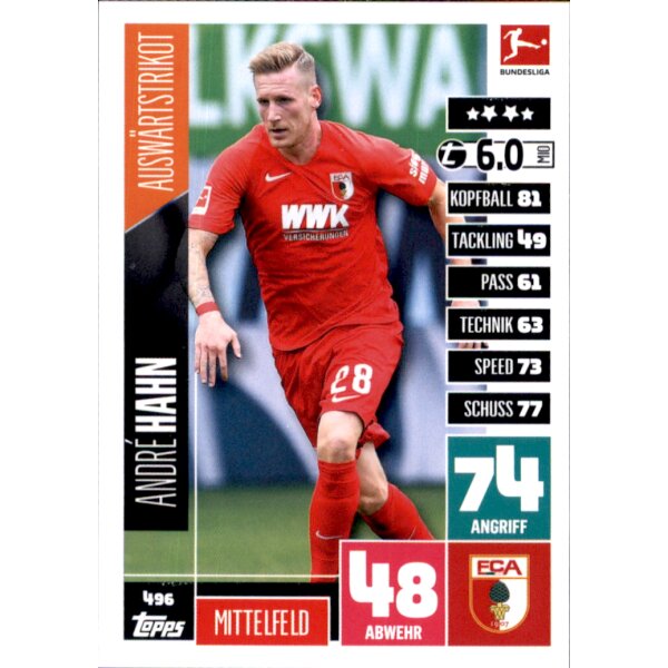 496 - Andre Hahn - Auswärtstrikot  - 2020/2021