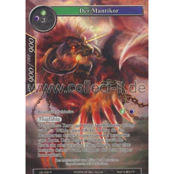 LEL-090 Der Mantikor - Holo Full Art - Verlorenes Vermächtnis