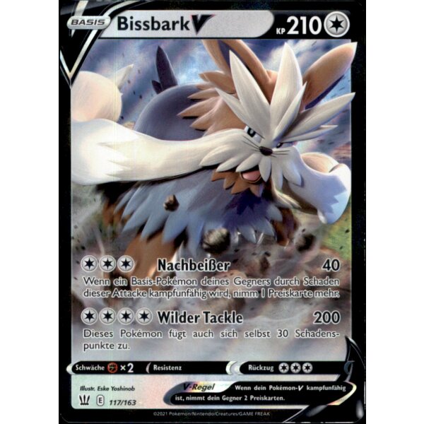 117/163 - Bissbark V - Holofoil Rare