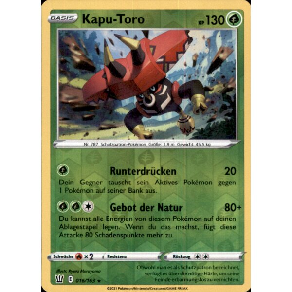016/163 - Kapu-Toro - Reverse Holo