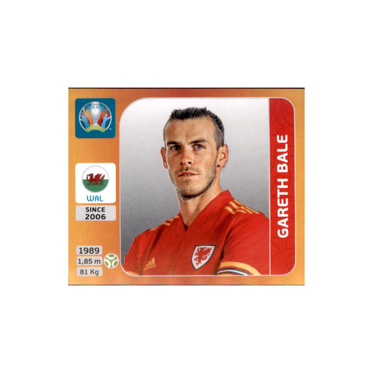 Panini Em 2020 Tournament 2021 Sticker 116 Gareth Bale Wales 0 39