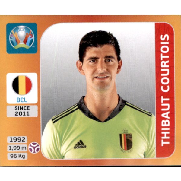 Panini EM 2020 Tournament 2021 - Sticker 124 - Thibaut Courtois - Belgien