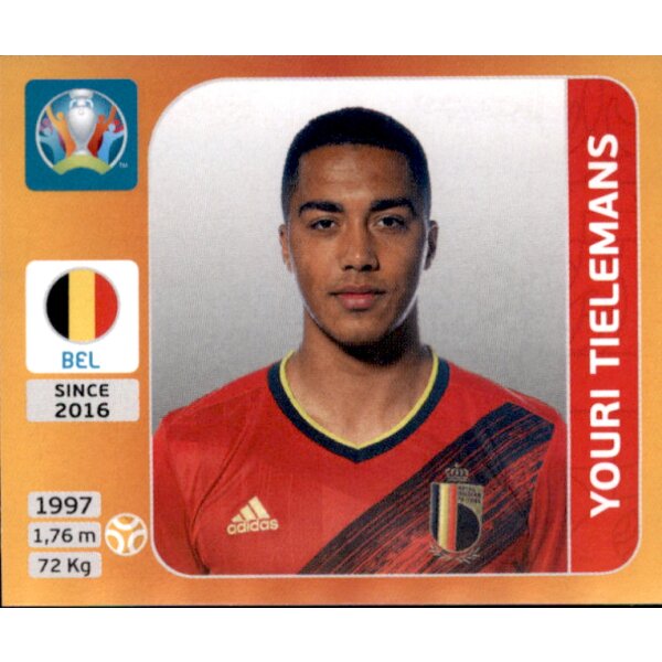 Panini EM 2020 Tournament 2021 - Sticker 134 - Youri Tielemans - Belgien